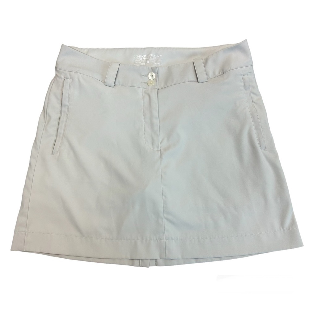 Nike golf light gray oatmeal coloured skirt skort Sz 6 tour performance dri-fit